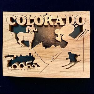 COLORADO - Handcrafted
WOODEN STATE
PLAQUE -All states available - GREAT GIFT